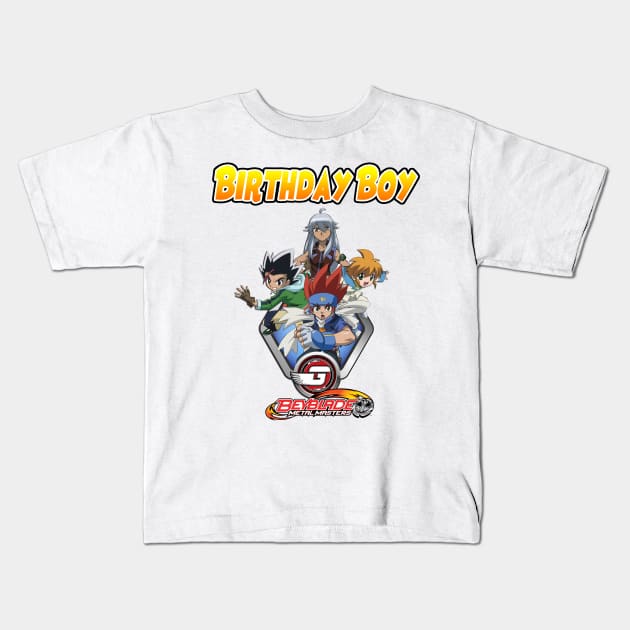 Beyblade of Birthday Boy Kids T-Shirt by FirmanPrintables